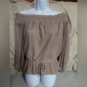 Shimmering Off-Shoulder Blouse